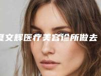 夏文辉医疗美容诊所做去疤痕哪家好