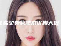 龙岩塑美减肥术价格大概是多少_龙岩塑美减肥的费用由什么决定呢